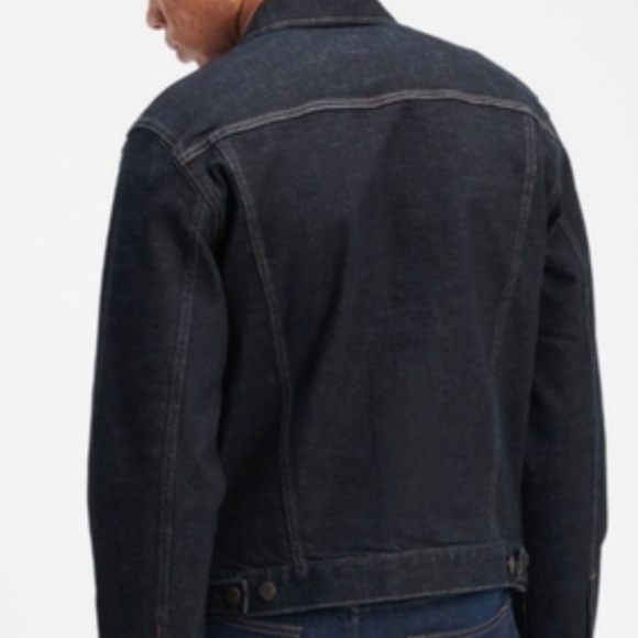 -NWT Gap Men’s Icon Denim Jacket Dark Indigo Rinse - Medium - Picture 3 of 4